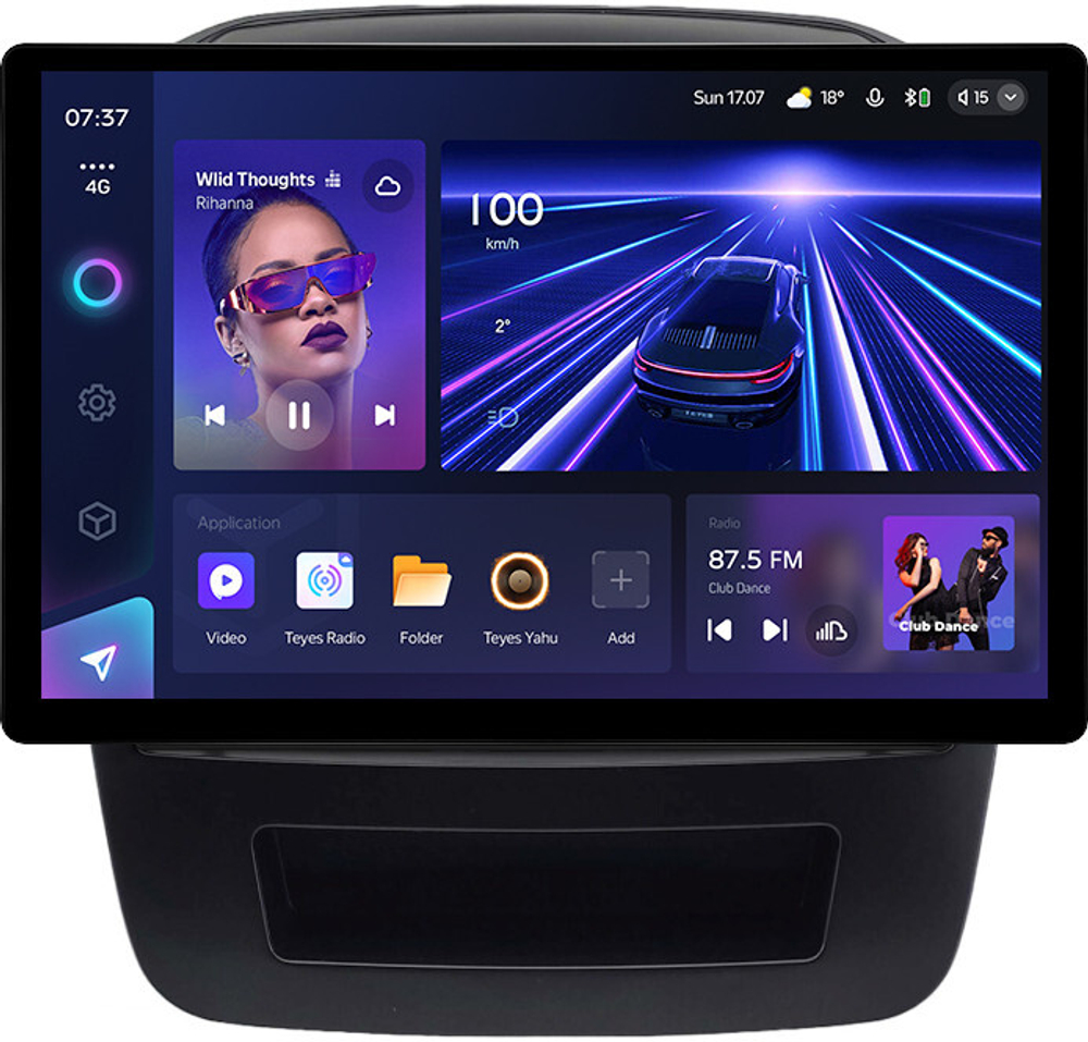 Магнитола для KIA Sorento 2 XM 2012-2016 (климат на ШГУ, рамка большая) - Teyes CC3-2K монитор 13", QLED+2K, Android 10, 4G SIM-слот, CarPlay
