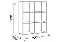 Стеллаж Чернин дуб вотан / графит