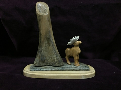 "Лось", миниатюра, карандашница, письменный набор