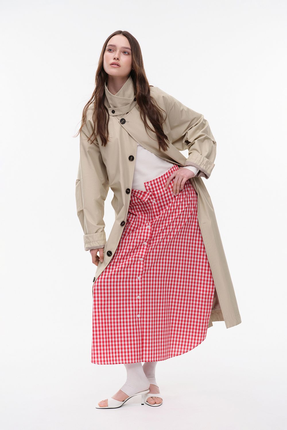 Юбка в клетку (Kiss and Riot), красная