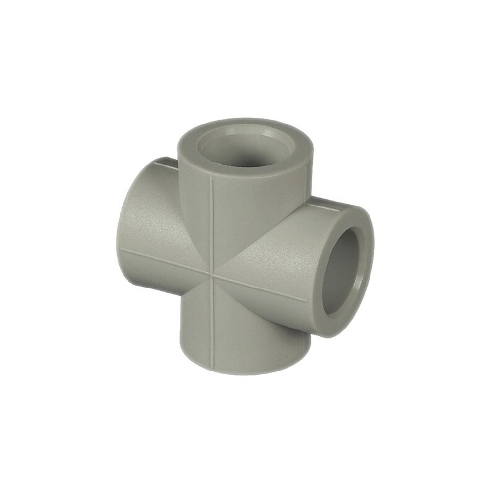 Крестовина полипропиленовая Valfex, DN 20, PN 25, серая