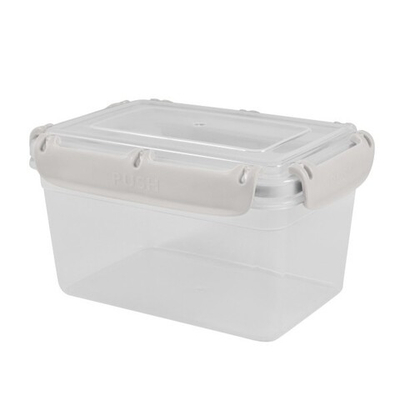 Контейнер герметичный для продуктов Plast Team BERGEN с защелками 2,4л пепельный жемчуг