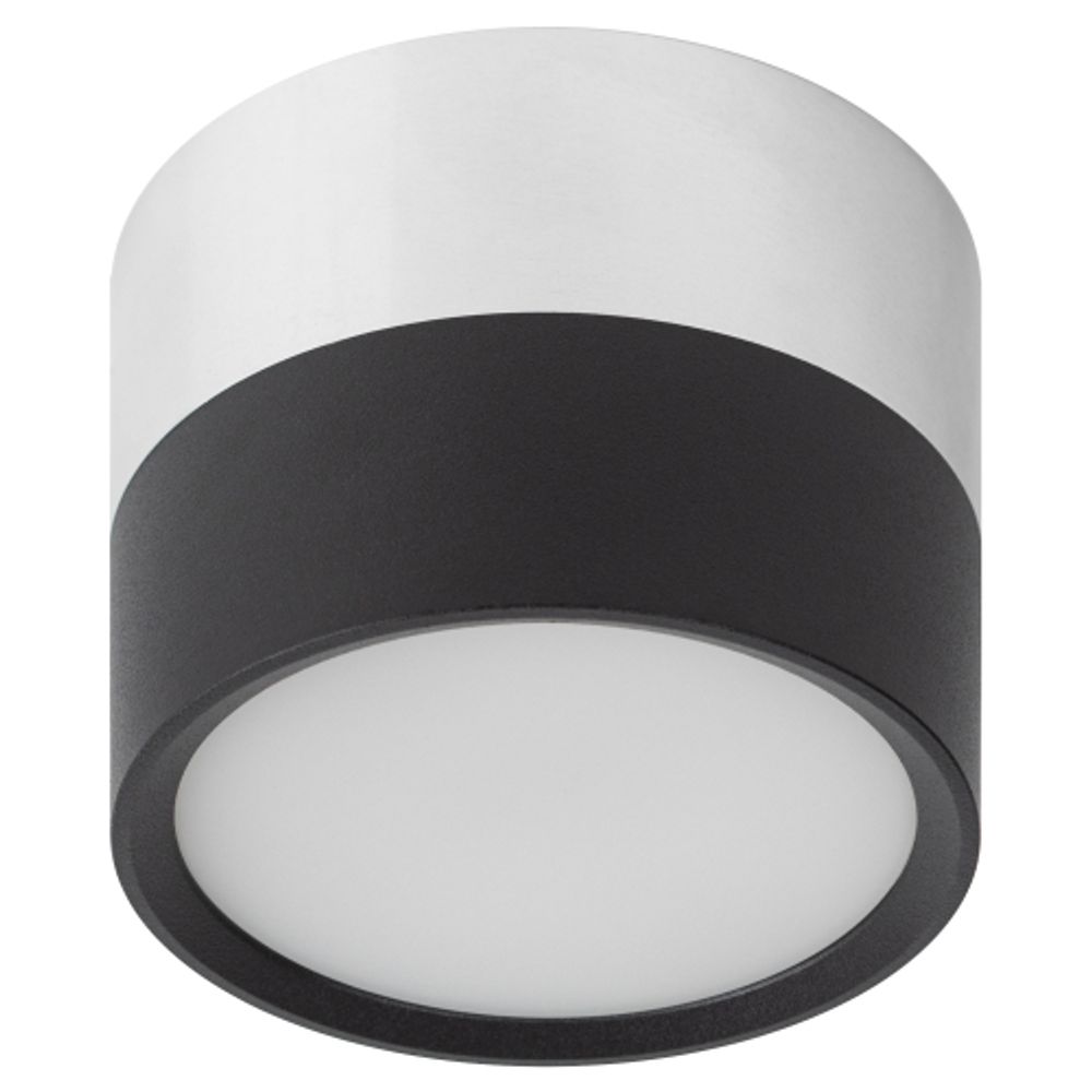 OL7 GX53 BK/CH Подсветка ЭРА Накладной под лампу Gx53, алюминий, цвет черный+хром | Накладные светильники