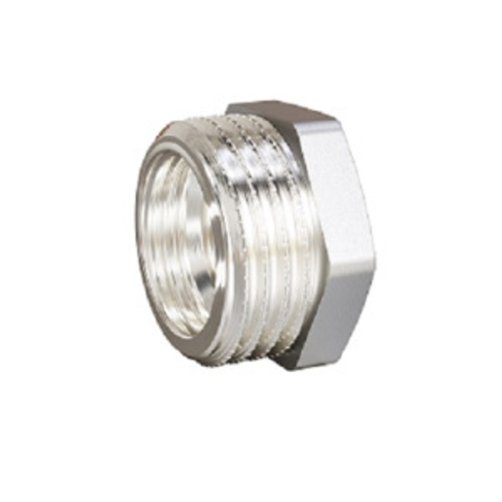 Футорка DN15х8 (1/2" НР х 1/4" ВР) латунь никель