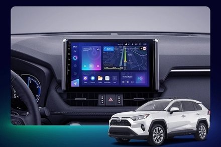 Магнитола для Toyota RAV4 5 2019-2022 (Китай) - Parafar PF568T4U2K на Android 13, QLED+2K, ТОП процессор, 8Гб+128Гб, CarPlay, 4G SIM-слот