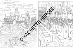 Hachette раскраска по номерам Poudlard - Le livre de coloriage officiel