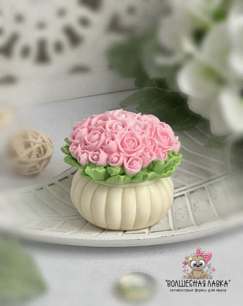 Силиконовая форма Шапочка с розами