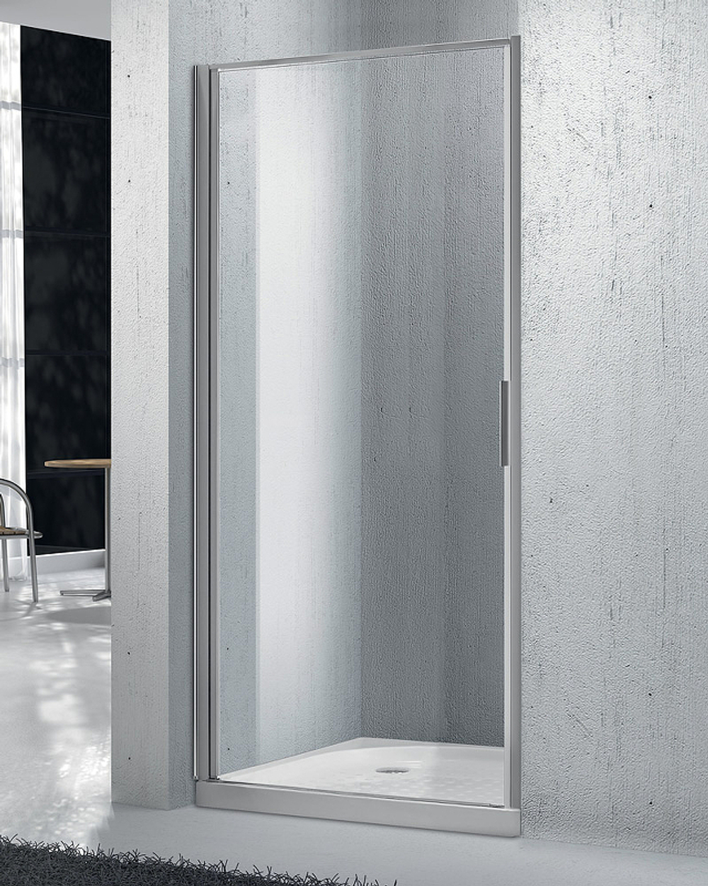 Душевая дверь BelBagno Sela 60 SELA-B-1-60-C-Cr профиль Хром стекло прозрачное