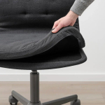 Офисный стул - IKEA MULLFJÄLLET/MULLFJALLET, 72x72x112см, черный, МАЛЛФЬЯЛЛЕТ ИКЕА