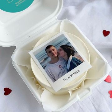 Бенто-торт “Ты мое море» с фотографией