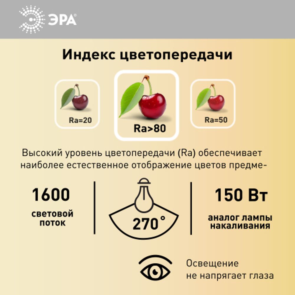 Лампа светодиодная ЭРА STD LED G120-20W-2700K-E27 E27 / Е27 20Вт шар теплый белый свет | Лампы cветодиодные Шар (G/P)