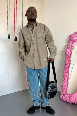 Рубашка KUL'TURA "Nylon shirt" Бежевый