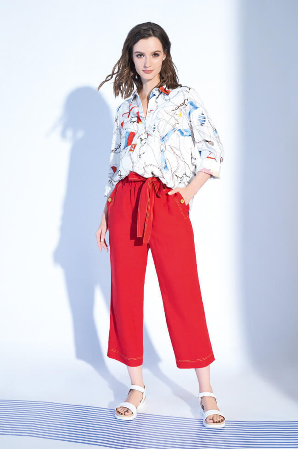 3729 Брюки женские (красный)