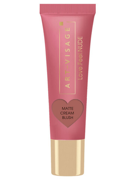 Art-Visage Румяна для лица Love.Feel.Nude, кремовые, матовые, тон №434, Розовое какао, 12 мл