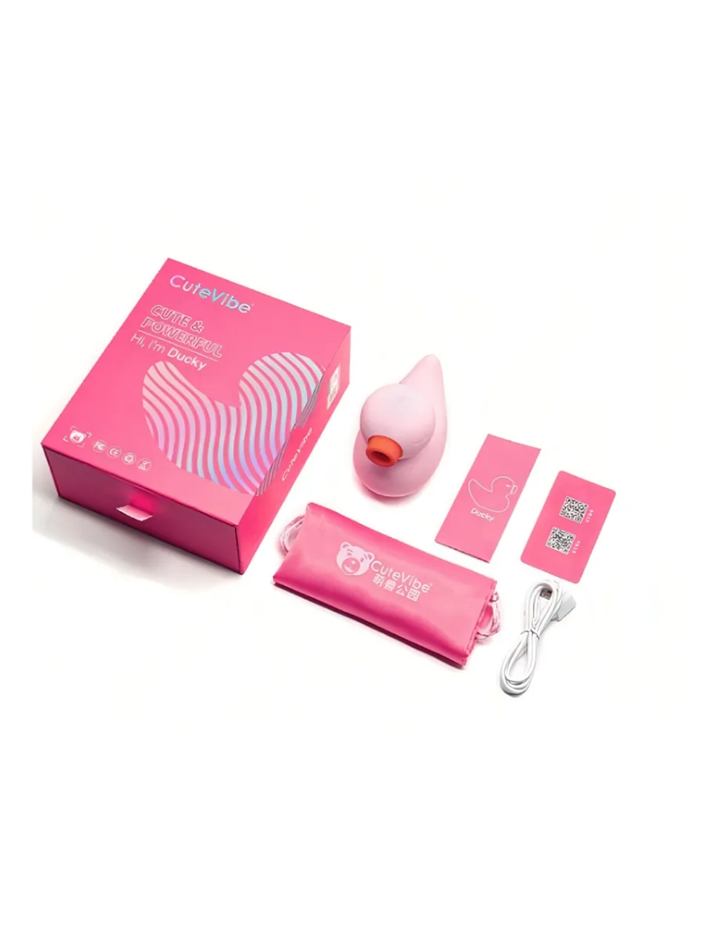 Вибратор вакуумно-волновой стимулятор уточка Ducky