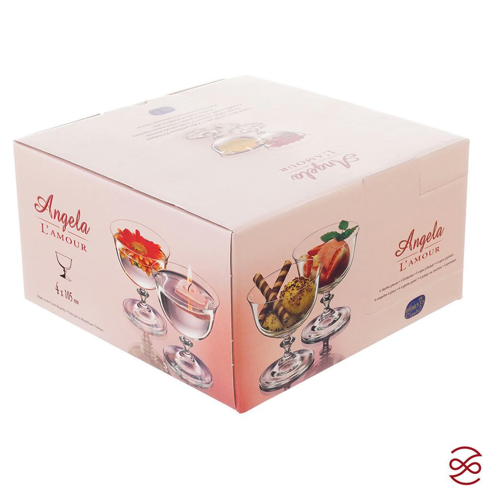 Набор креманок Crystalex Bohemia Клаудиа Золото V-D 105 мл(4 шт)