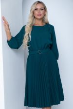 Платье Идеальный силуэт (гофре, изумруд) Diolche (Акция)