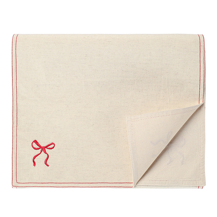 Дорожка на стол Fancy Bows бежевого цвета из коллекции Essential, 45x150 см