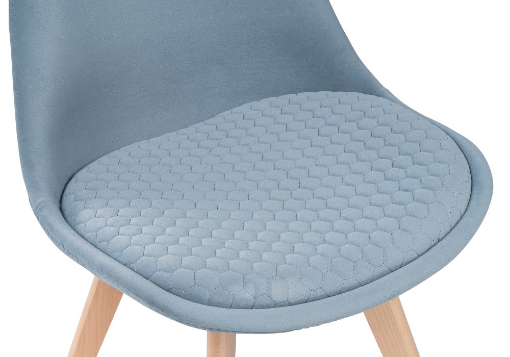 Деревянный стул Bonuss light blue / wood