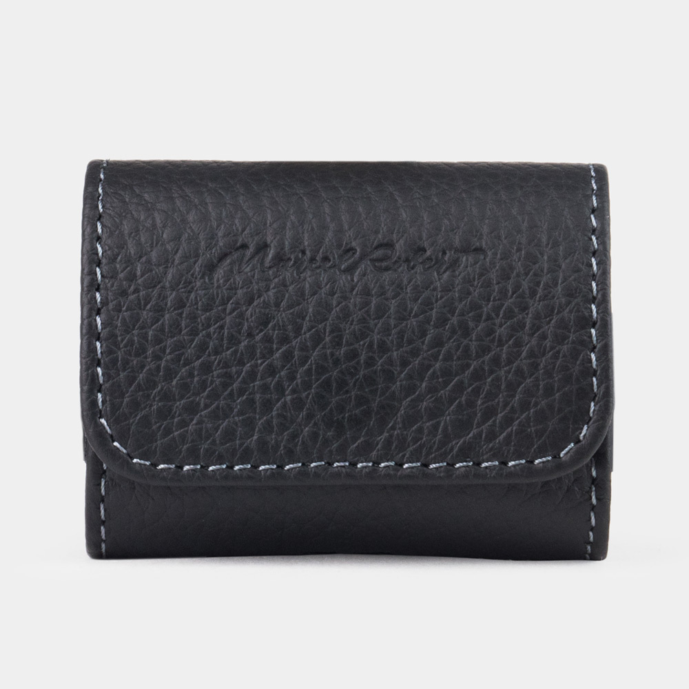 Чехол-держатель для наушников Grand Easy из натуральной кожи теленка, цвета черный