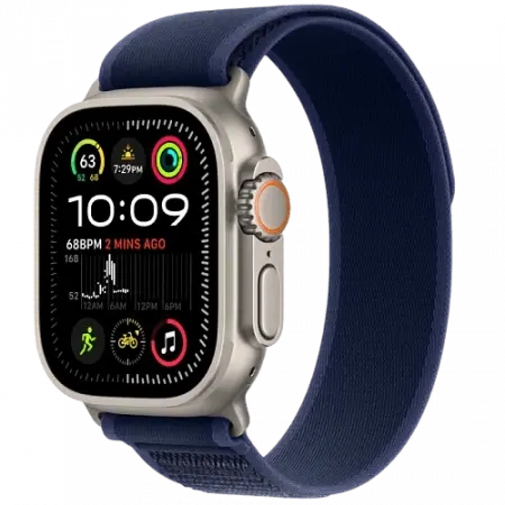 Apple Watch Ultra 2 GPS (2024), 49mm,Titanium case, ремешок Trail "синий"