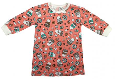 Туника 0523/1 коралл, кофе