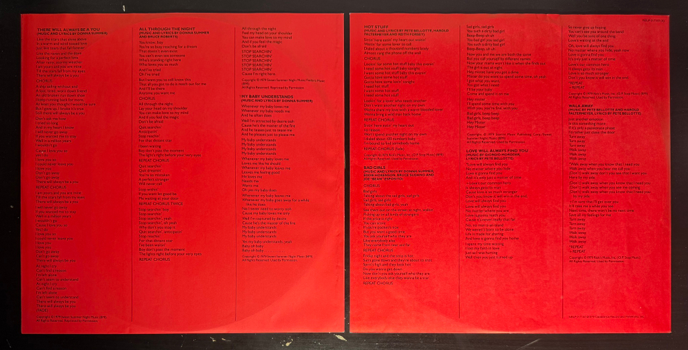 Donna Summer - Bad Girls 2LP (Швеция 1979г.)