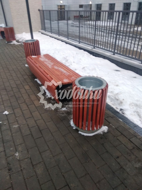 Скамейка стальная «Пифагор» без спинки