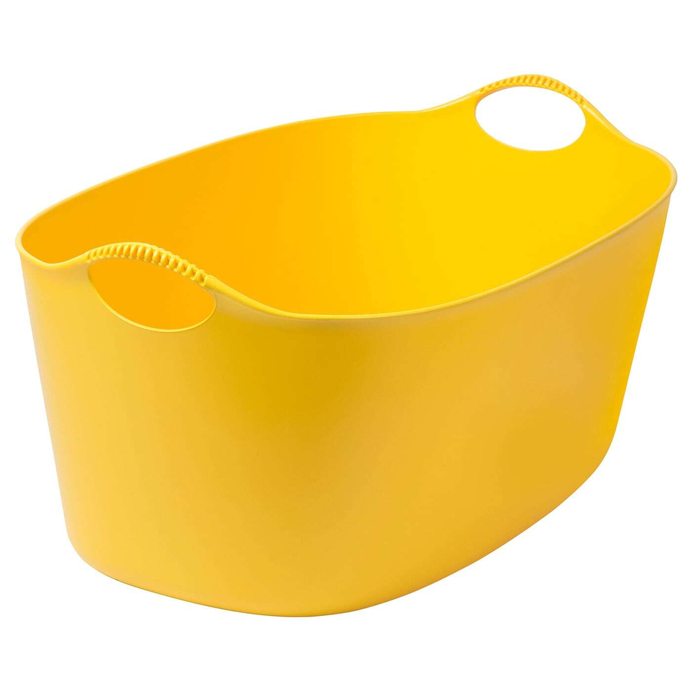 IKEA TORKIS  (ИКЕА ТОРКИС)  -  Корзина для белья Flexi внутри/снаружи, желтая, 35 л
