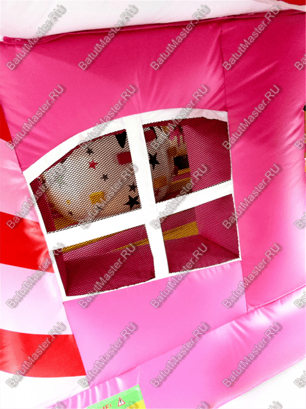 Коммерческий надувной батут "Мороженое розовое" 6*4*2,8 м