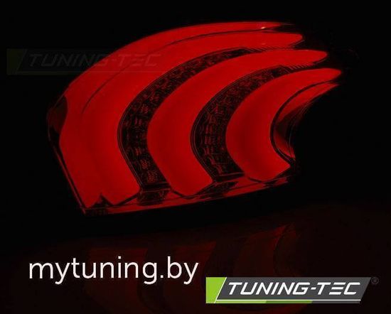 Задние фонари red white led bar для Peugeot 208