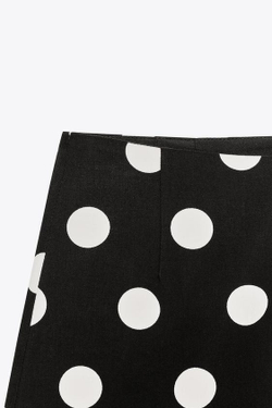 ZARA ШОРТЫ С ВЫСОКОЙ ПОСАДКОЙ, ЧЕРНЫЙ/БЕЛЫЙ