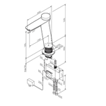 Смеситель для раковины электронный TouchReel, высокий AM.PM Inspire V2.0 F50A92400