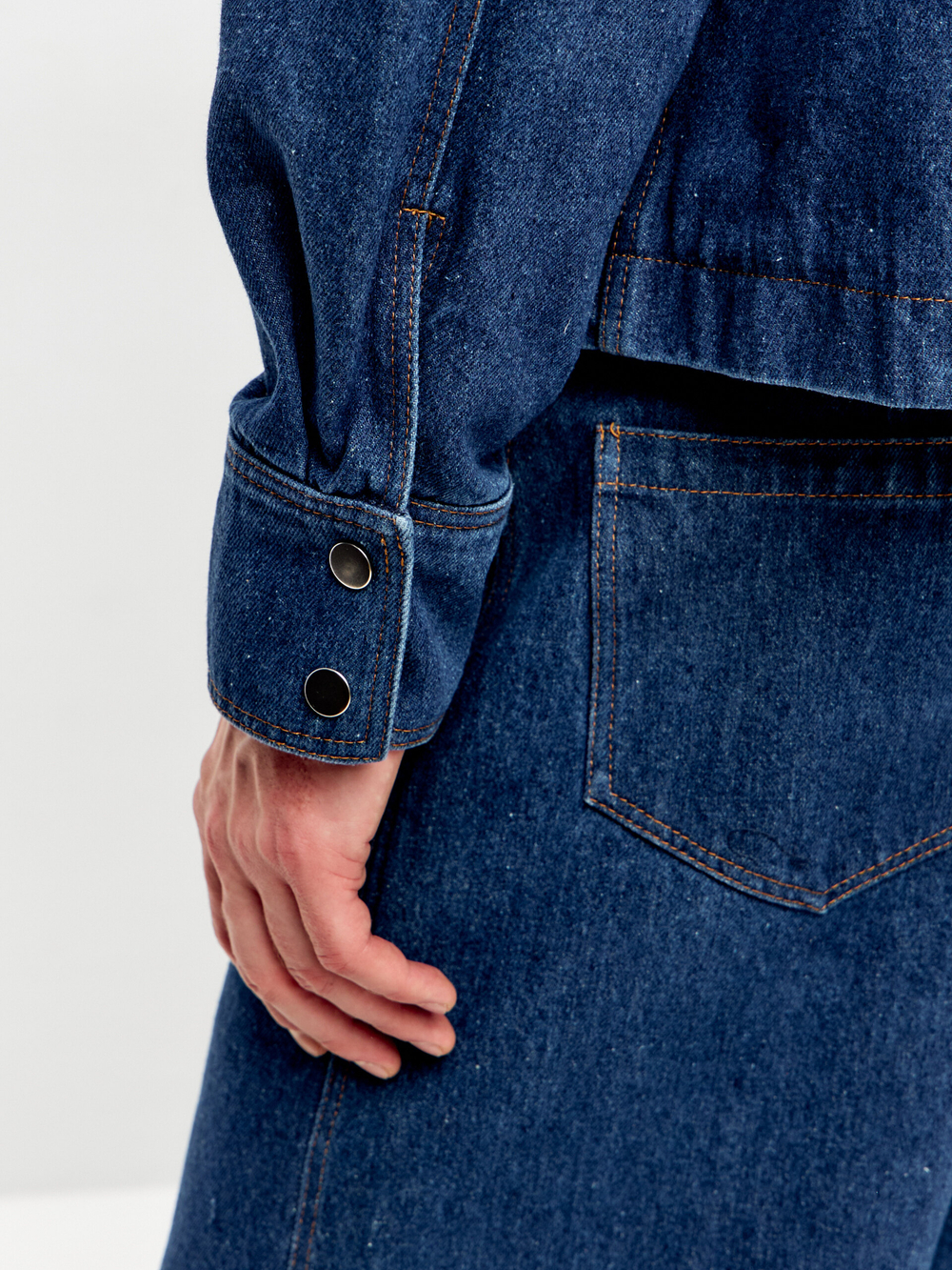 Куртка джинсовая с мраморным эффектом