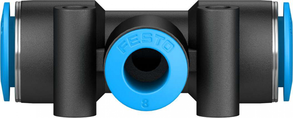 Тройник цанговый переходной Festo QST-10-8-50 (комплект 50 шт)