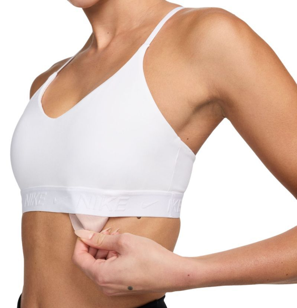 ТОП теннисный Nike Indy Light Support Padded Adjustable Sports Bra - белый