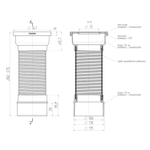 Слив д/унитаза 260/560 Ani гибкий армированный K921 АНИ пласт