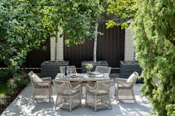 "Латте" обеденная группа плетеная, цвет бежевый