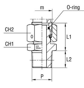 Штуцер FNС DS12 NPT 3/8 - 20х1.5