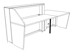 Стойка ресепшн с низким модулем, без орнамента с LED подсветкой