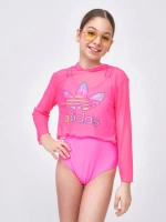 купальник слитный спортивный топ с капюшоном