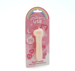 Вибропуля Unihorn USB - Heart Throb, светло-розовый