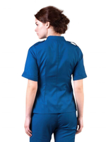 Рубашка медицинская женская на молнии Тезис TZ400, синий, 56