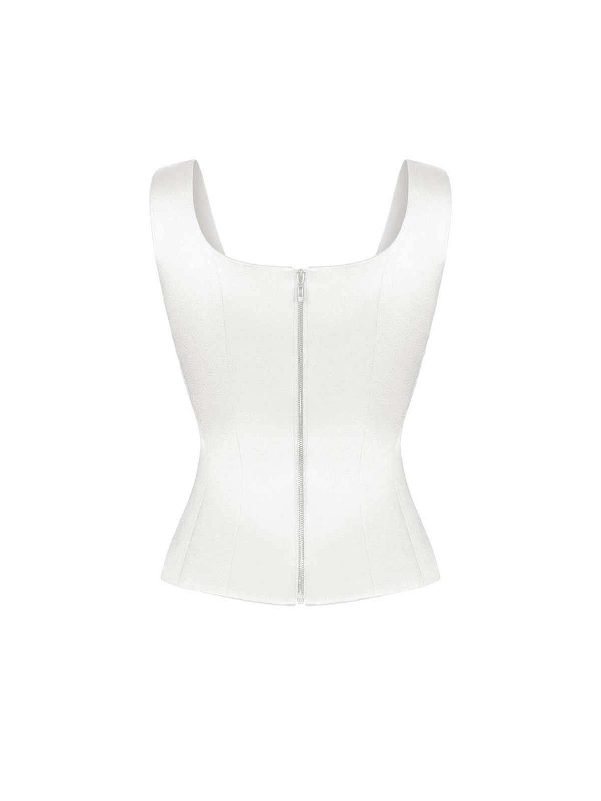 Блуза-топ драпированная из сатина