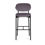 Стул барный Mason, бархат серый 27