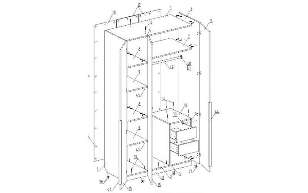 МС "Альте" Шкаф 3-ств(Белый лофт), Велес, г. Туймазы
