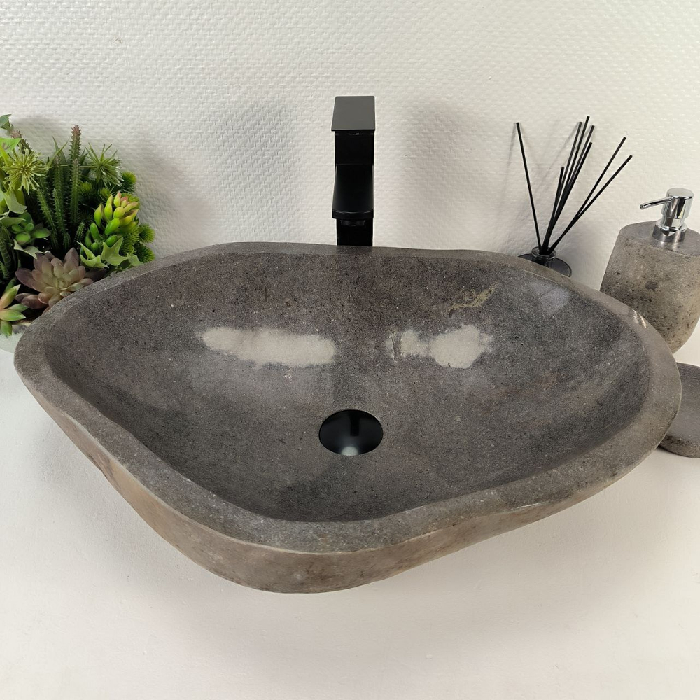 Раковина из речного камня RS-65152 62*43*13 0858