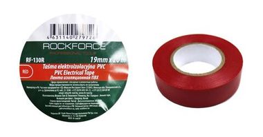 Лента изоляционная ПВХ 19мм x 20м (красная) RockForce##Rock FORCE RF-130R