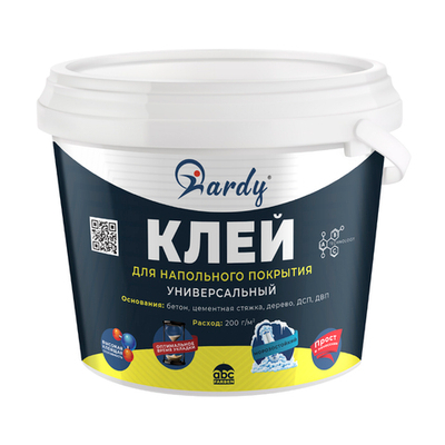 Клей для напольных покрытий универсальный (1,3кг) HARDY