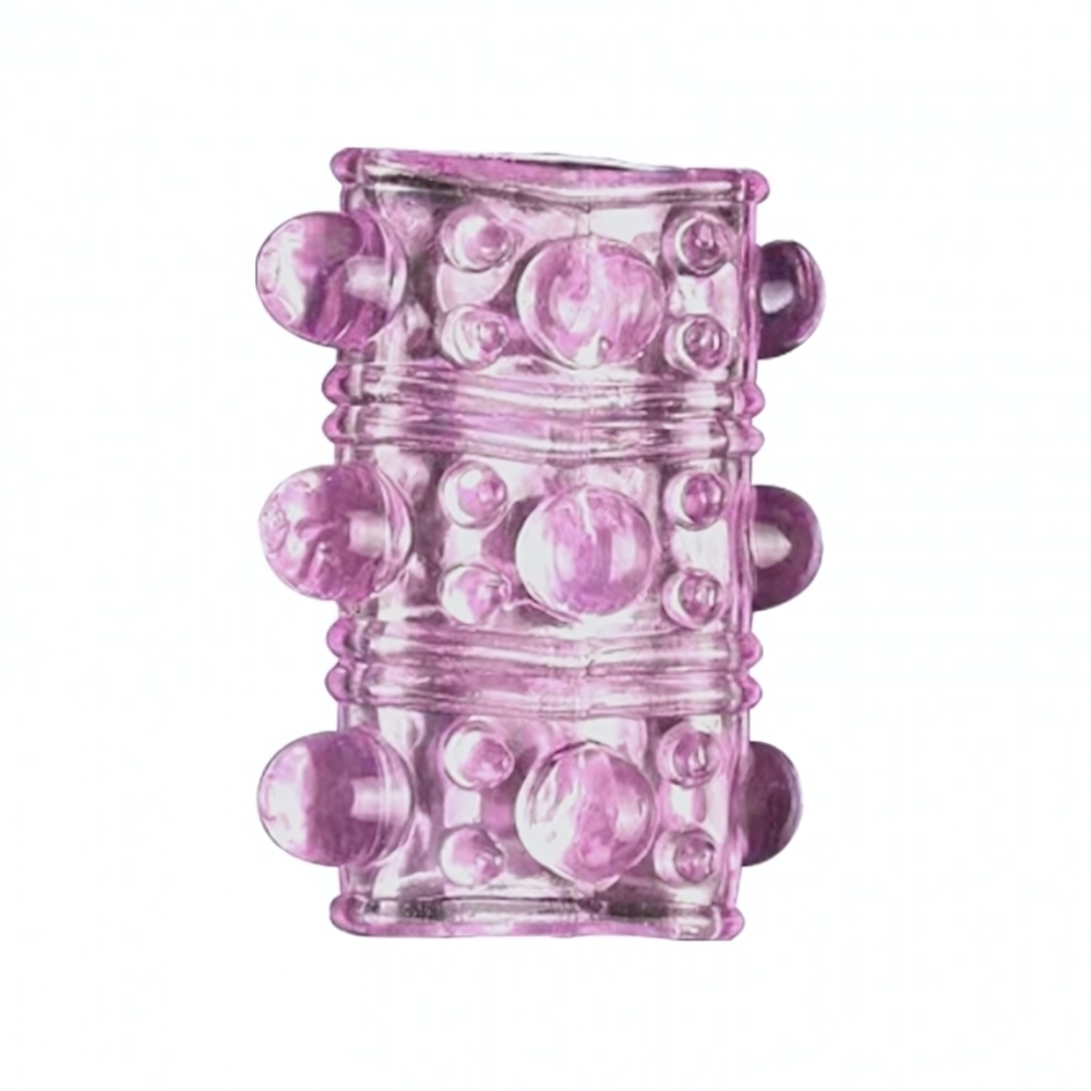 Насадка сквозная на пенис стимулирующая влагалище с бусинами и усиками ROSYLAND (розовый) (Цвет: розовый)